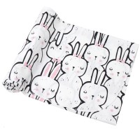 嬰兒純棉多用途薄包被 / 浴巾 / 床單 (小兔)